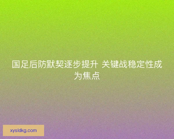 国足后防默契逐步提升 关键战稳定性成为焦点 国足后防默契逐步提升 关键战稳定性成为焦点